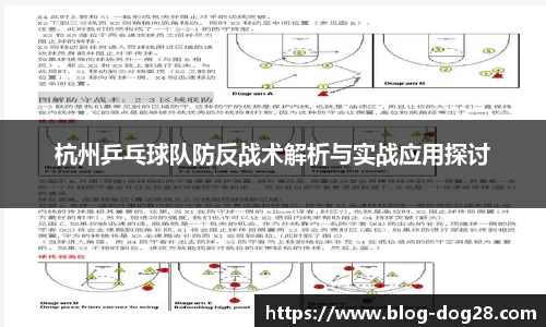 杭州乒乓球队防反战术解析与实战应用探讨